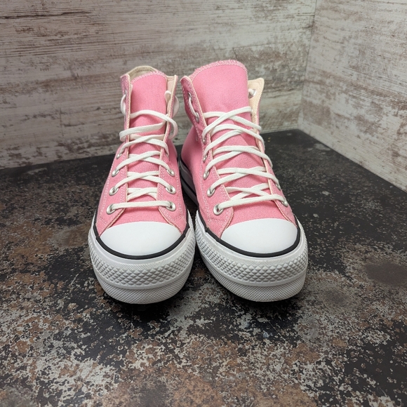 Womens Converse Chuck Taylor All Star Hi Top Platform Shoes Sz 8.5 Pink A08216F - Picture 3 of 9